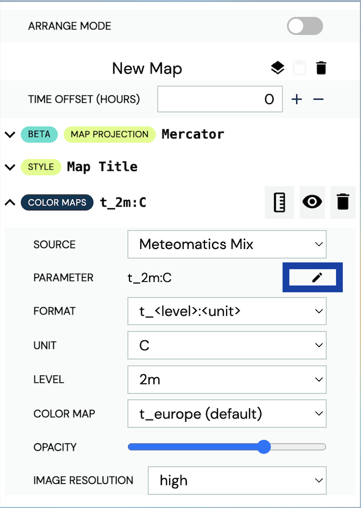 Layer Stack change paramters