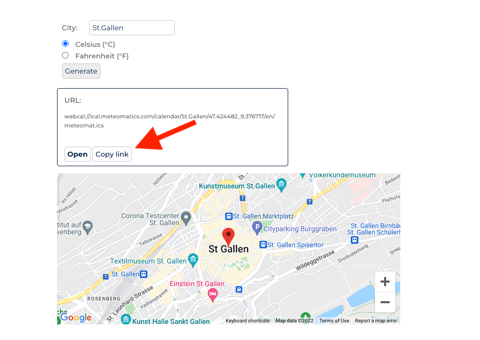 Weather Calendar | Meteomatics
