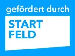 Startfeld web button blau