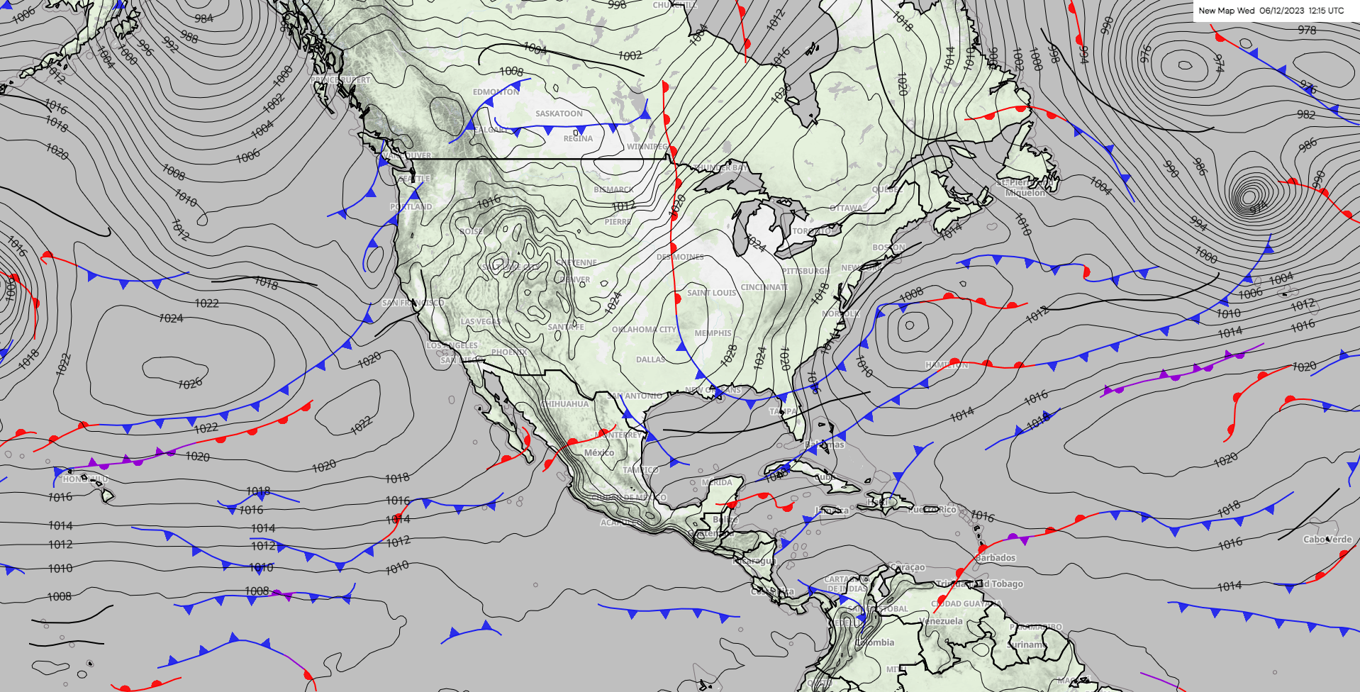 how to read fronts on weather map