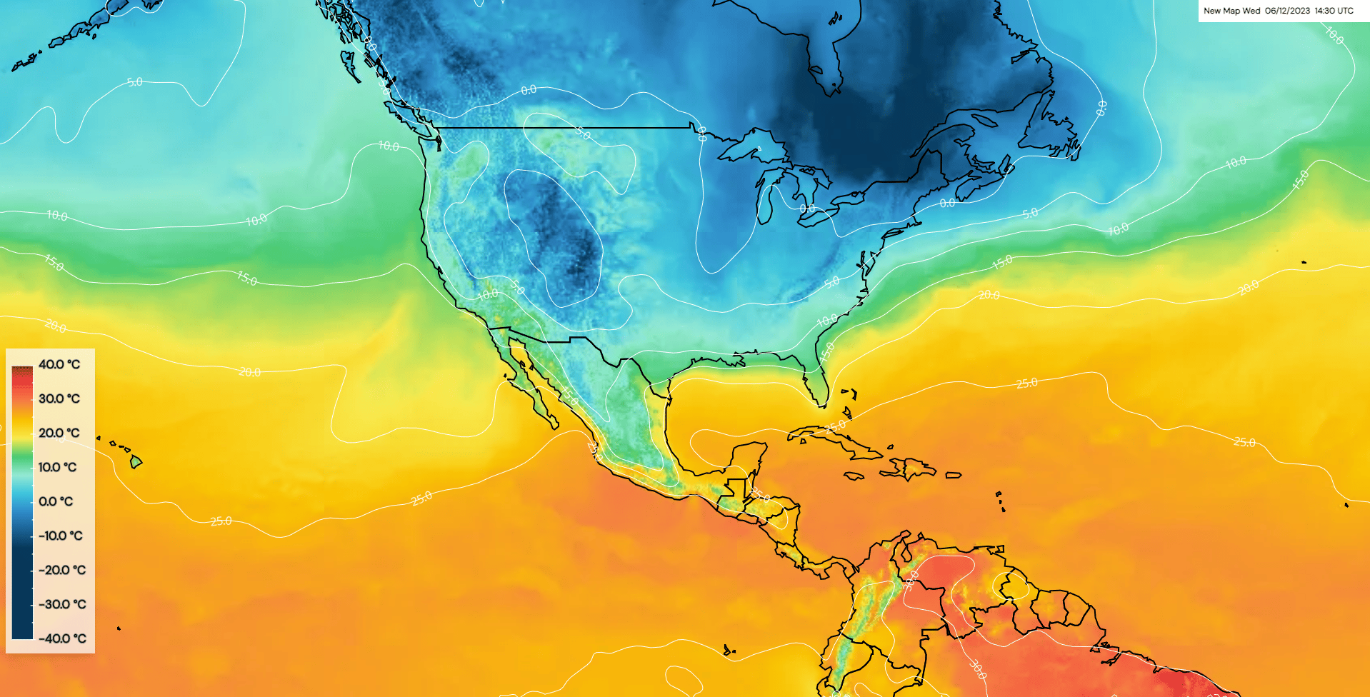 how to read temperature on weather map