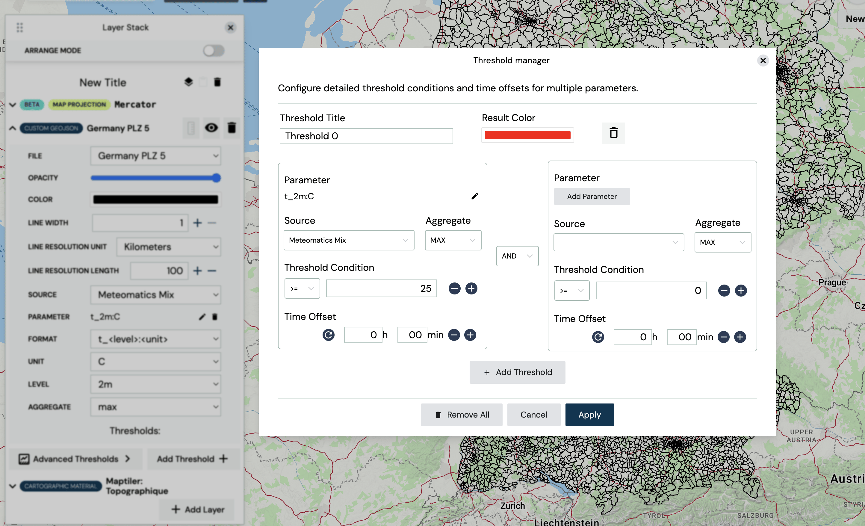 advanced thresholds on metx