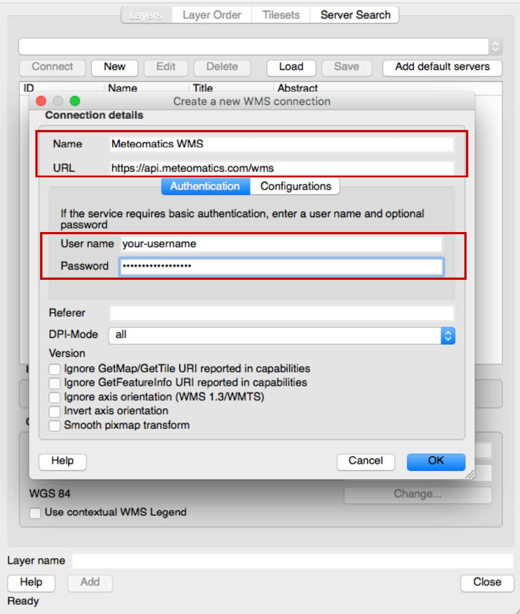 3 WMS QGIS connector