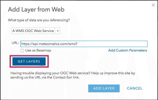 4 WMS online arcgis connector