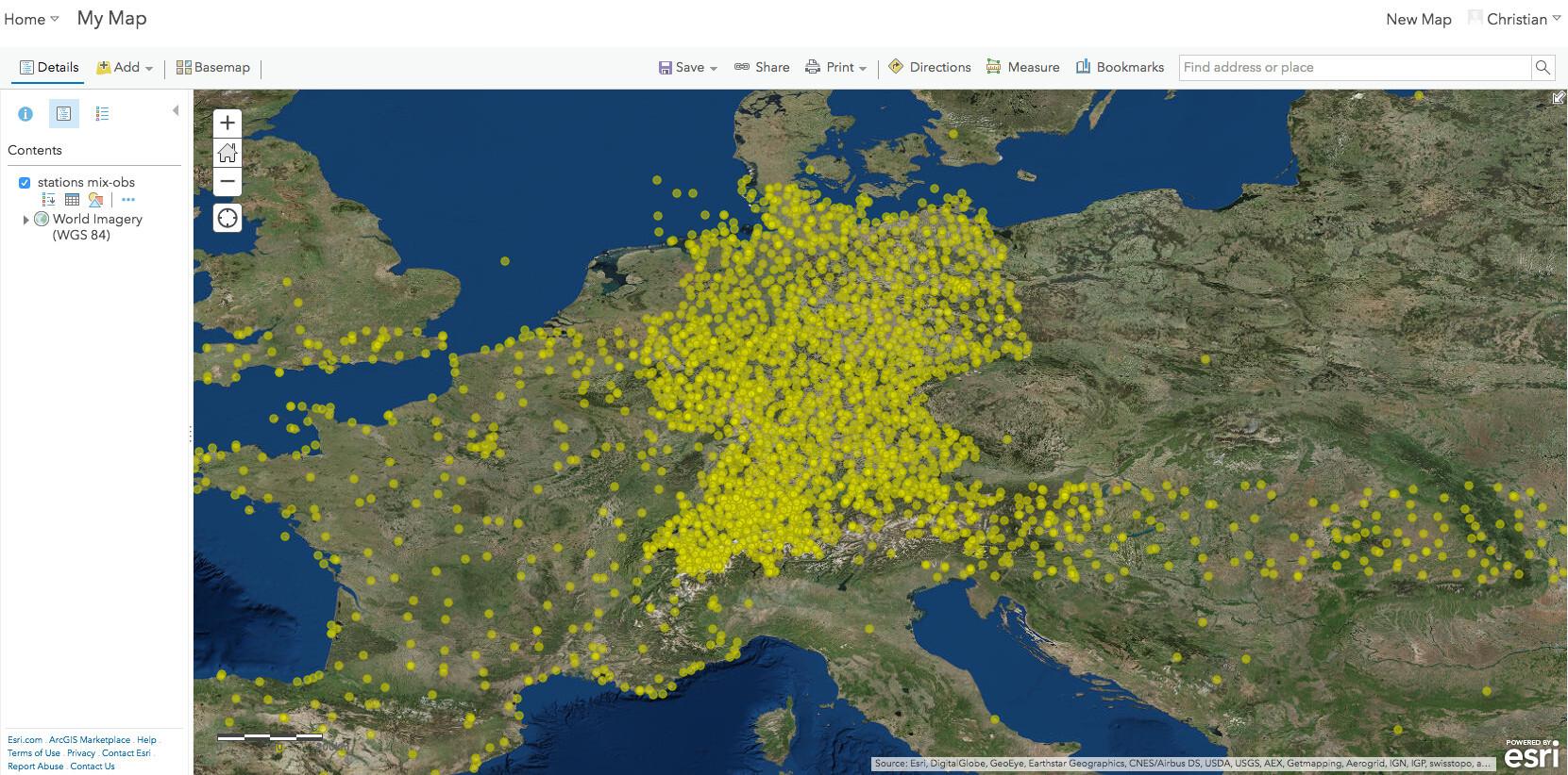 End WFS online arcgis connector