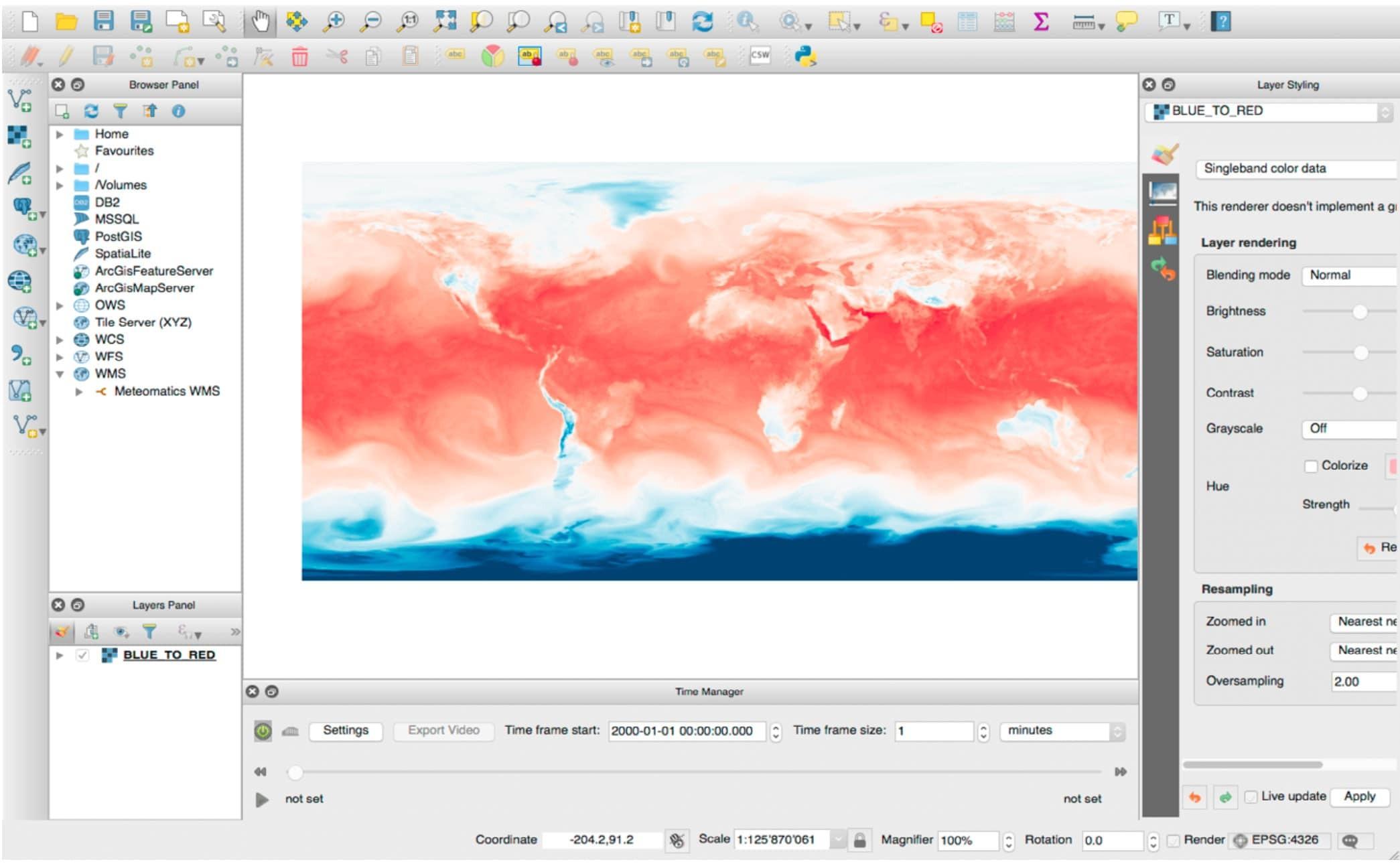 End WMS QGIS connector