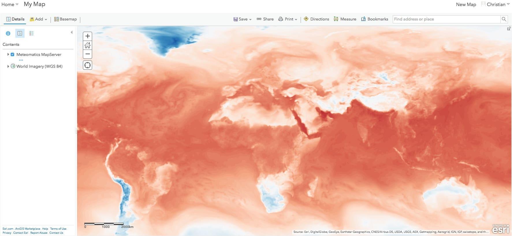 End WMS online arcgis connector