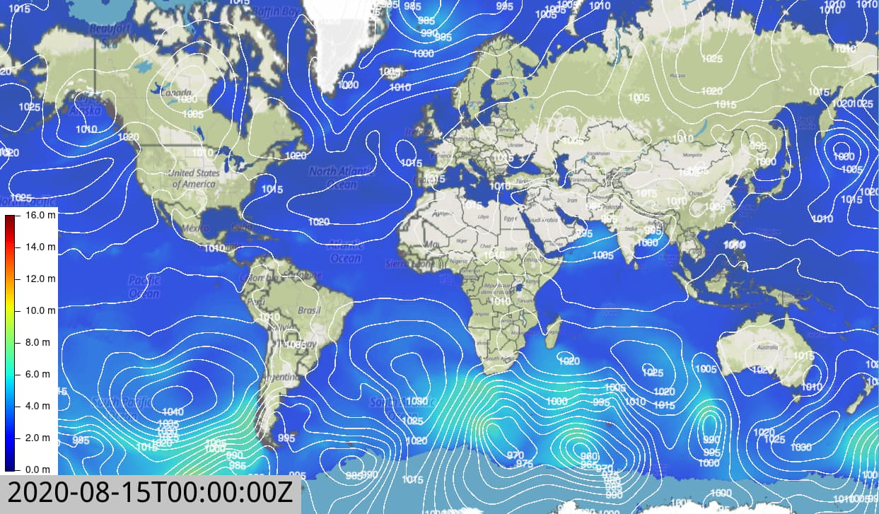 Marine parameters wave height