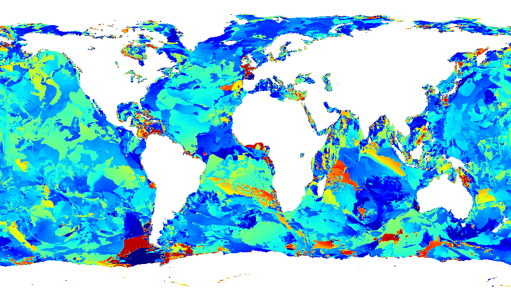 Mean wave period third swell