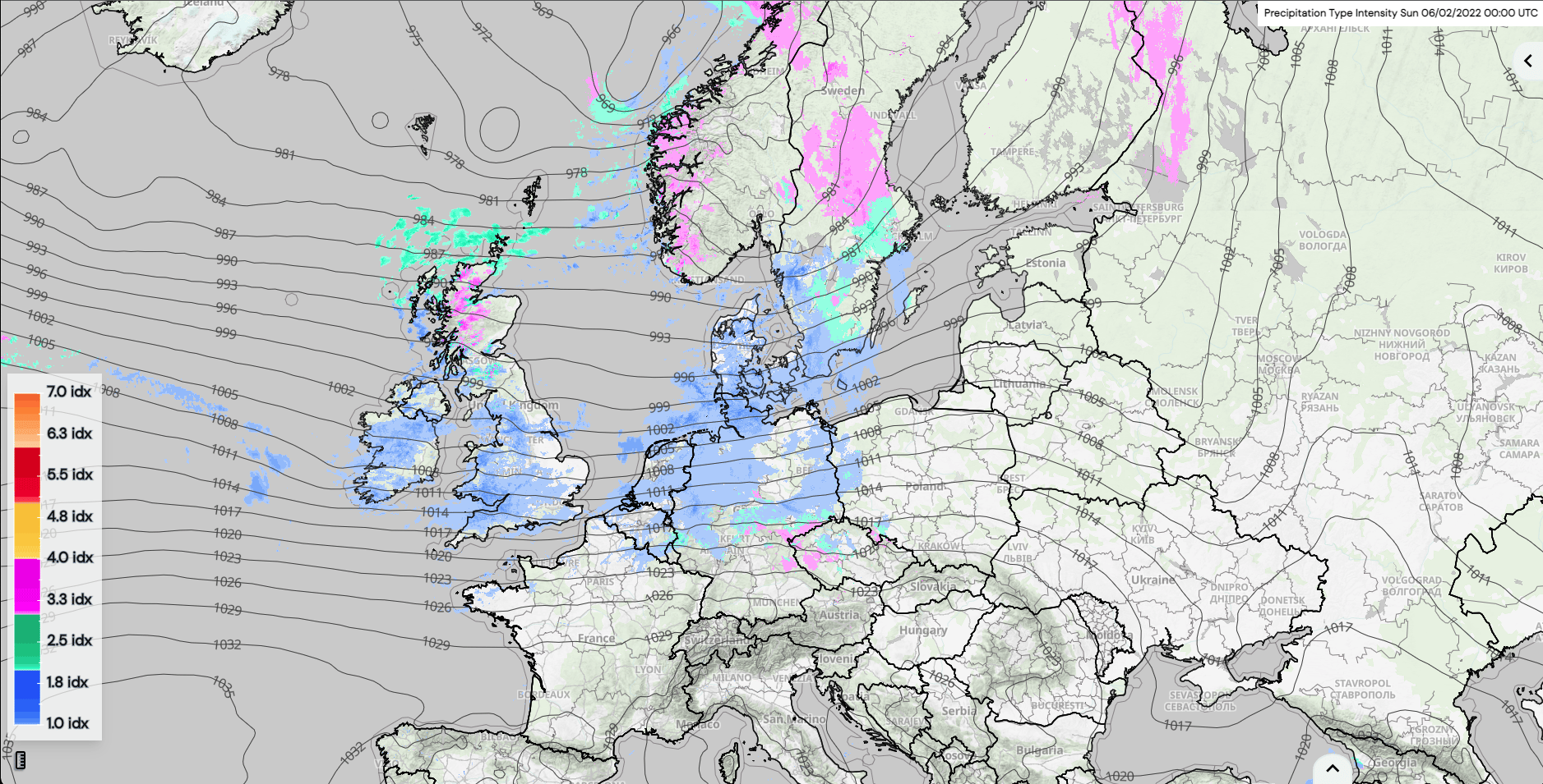 Precip type intensity metx