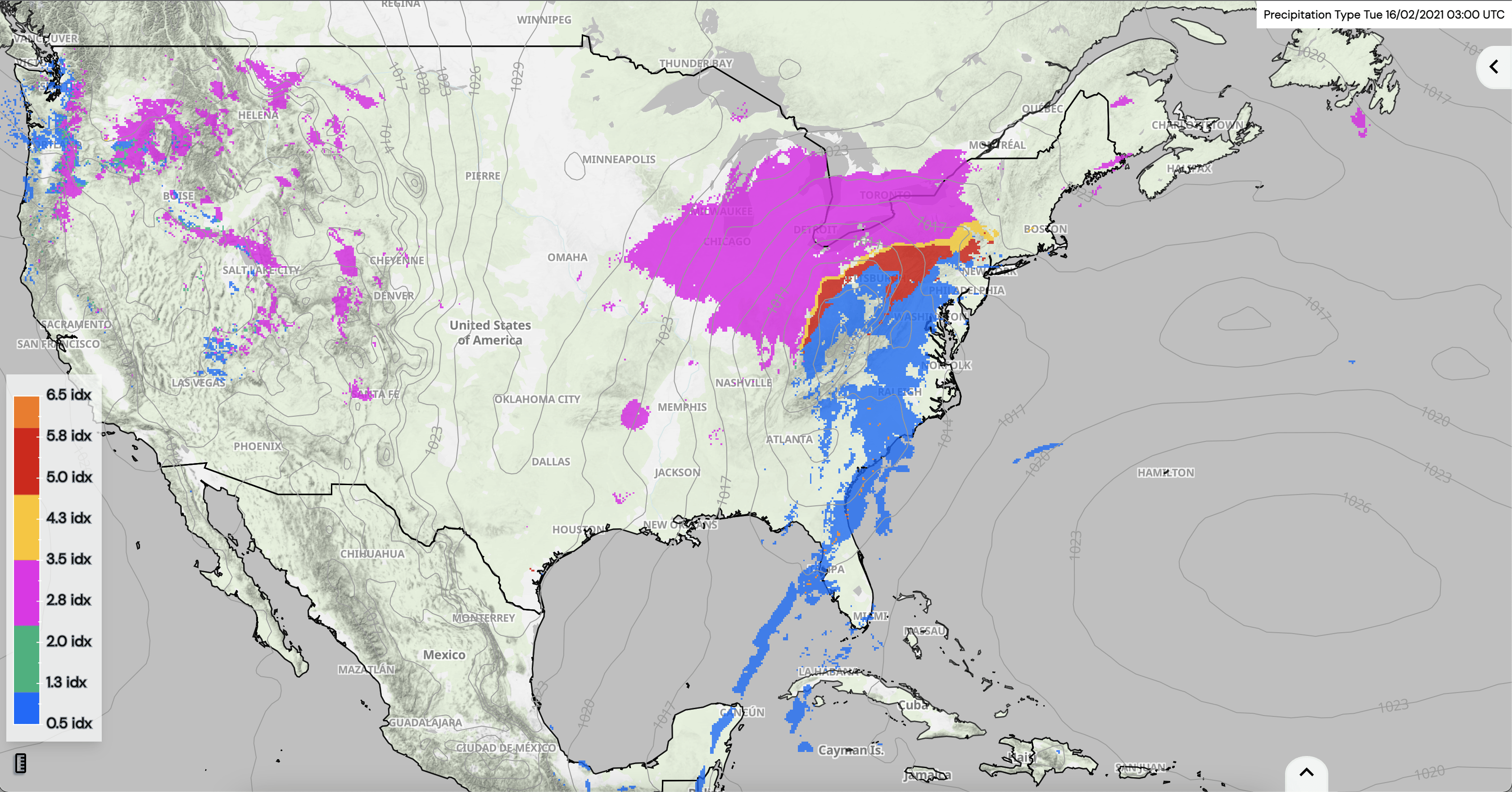 Precip type metx