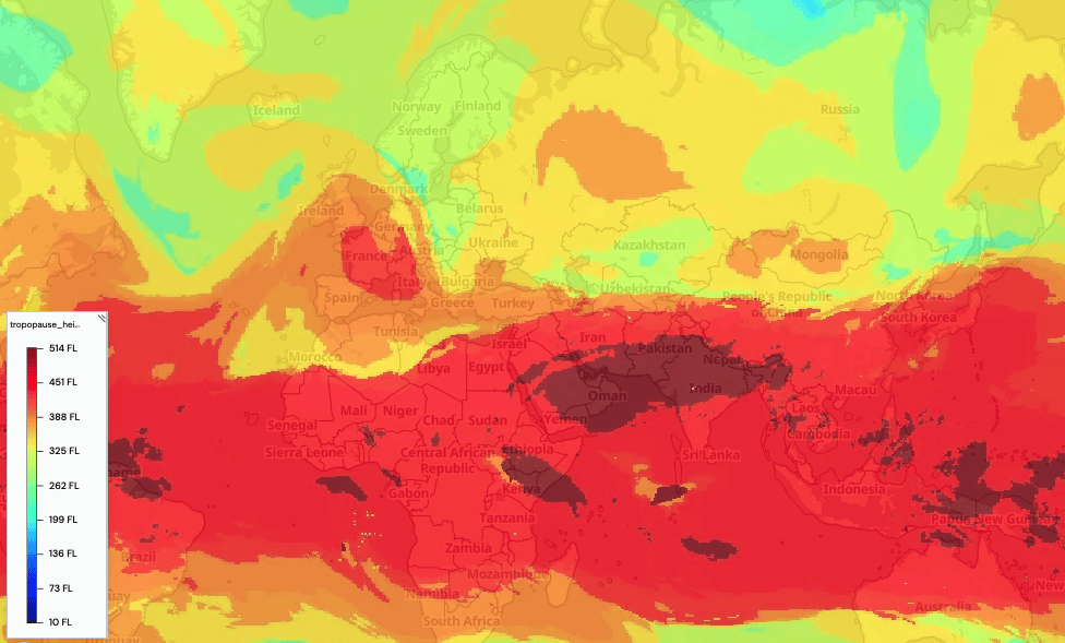 Tropopause Height Visualisation