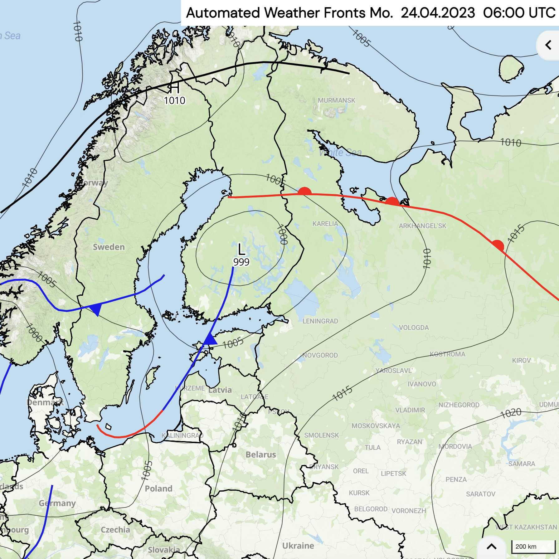 Weather fronts