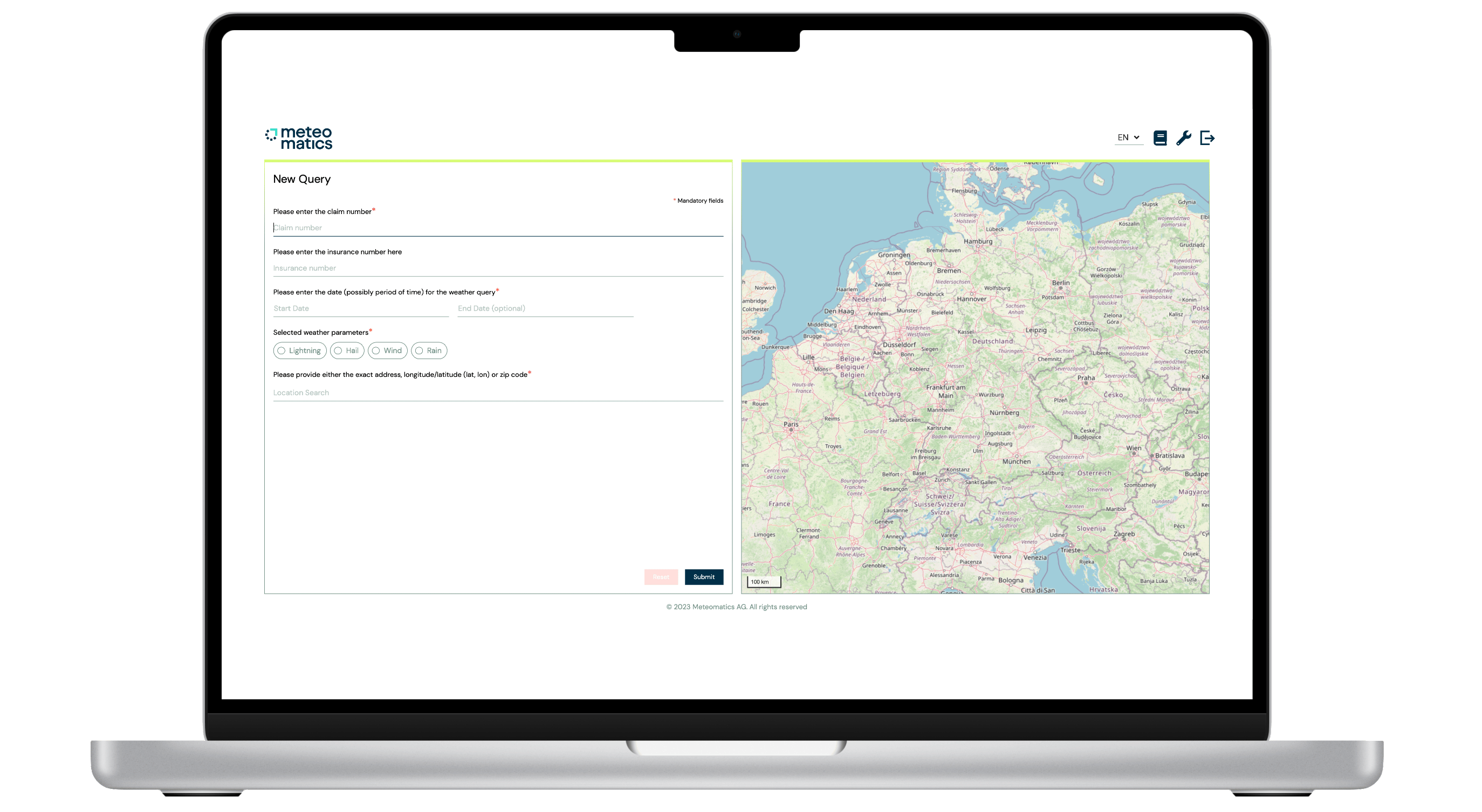 MetX Claims Interface