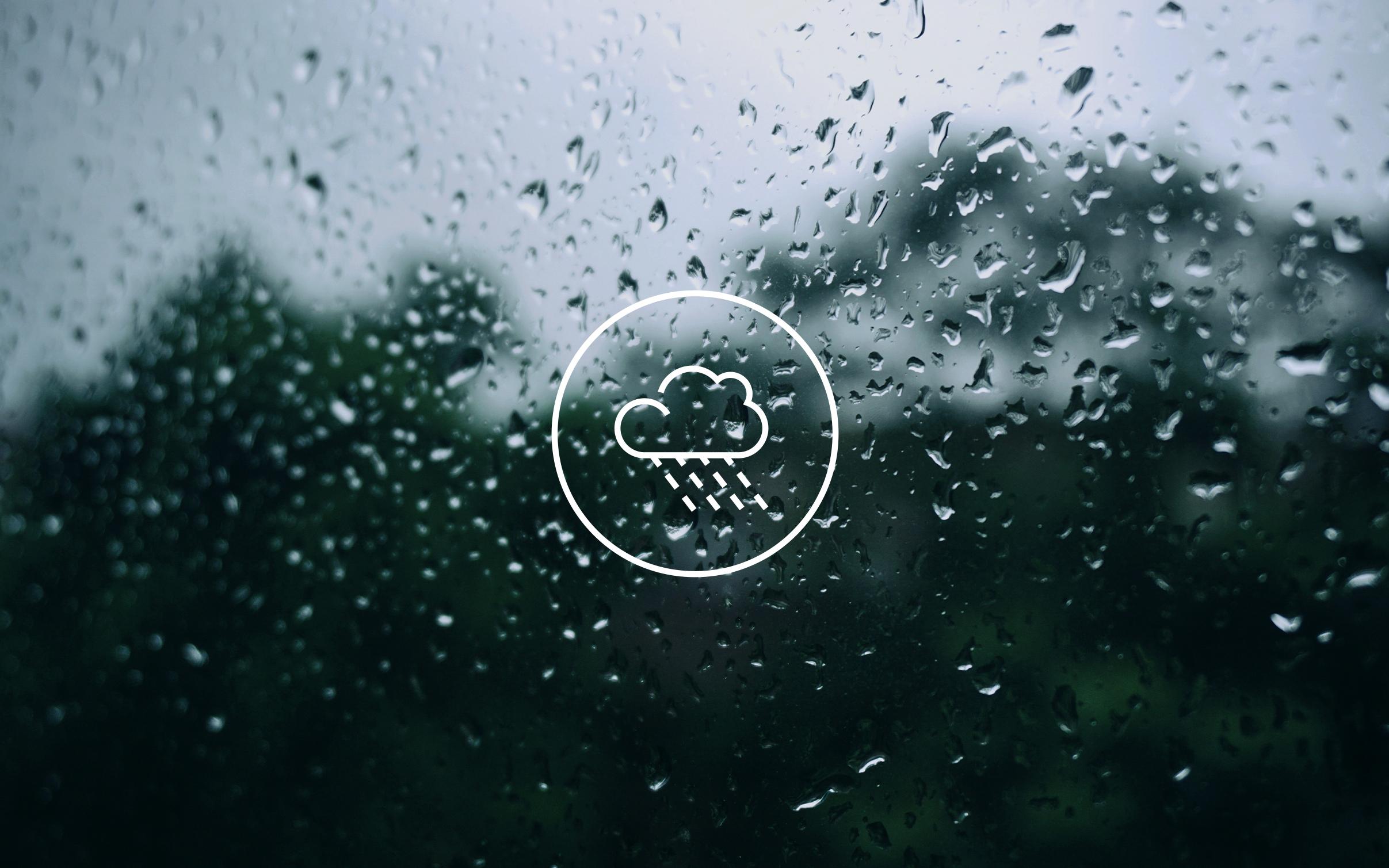 Icon on Picture rainy cloud small