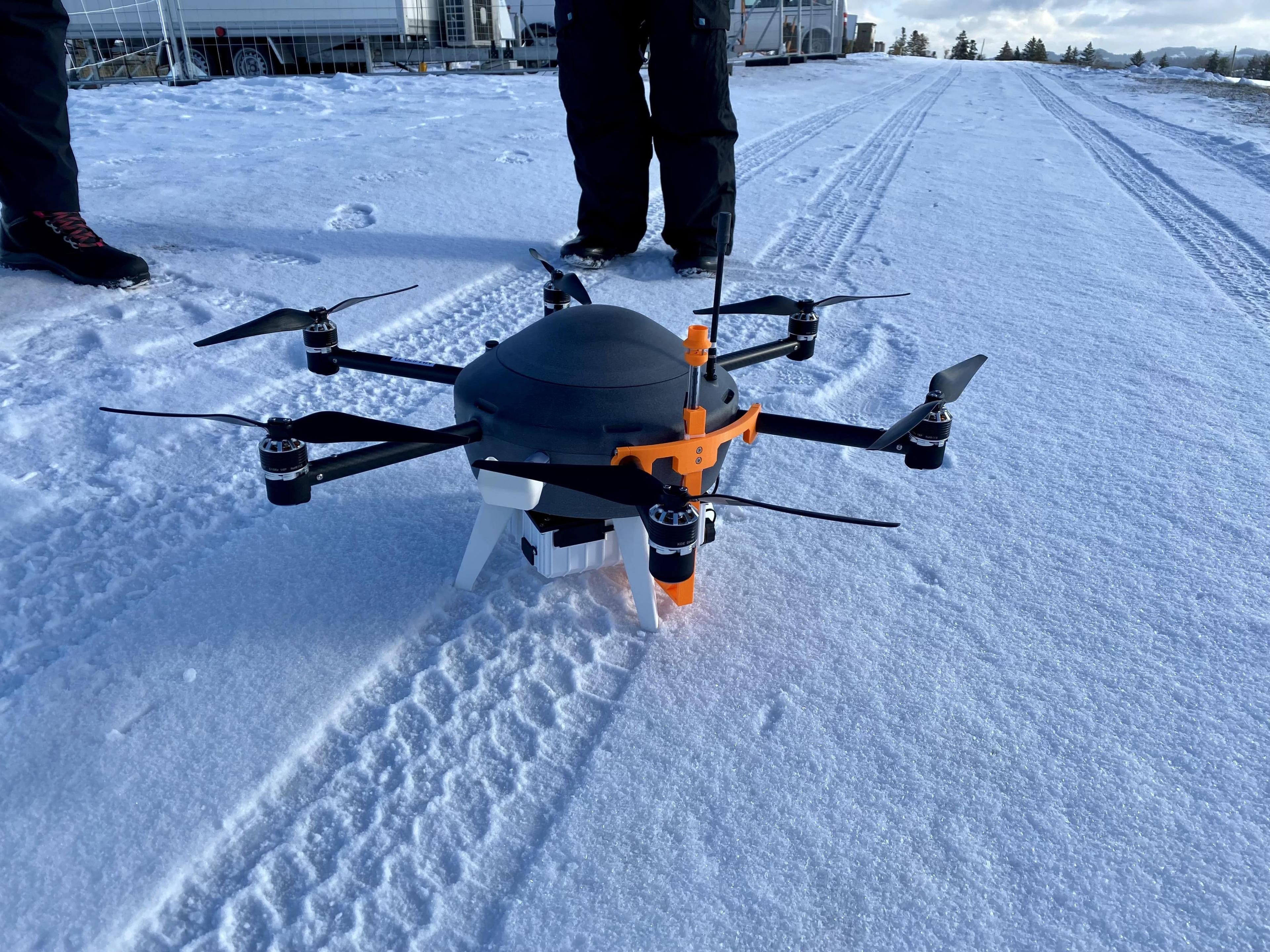 Weather drone with optical particle counter