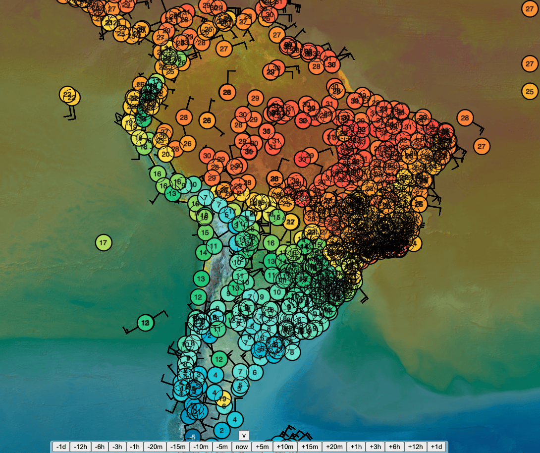 Nach: Die Daten der brasilianischen Wetterstationen sind ab dem 7. Juli 2022 verfügbar.