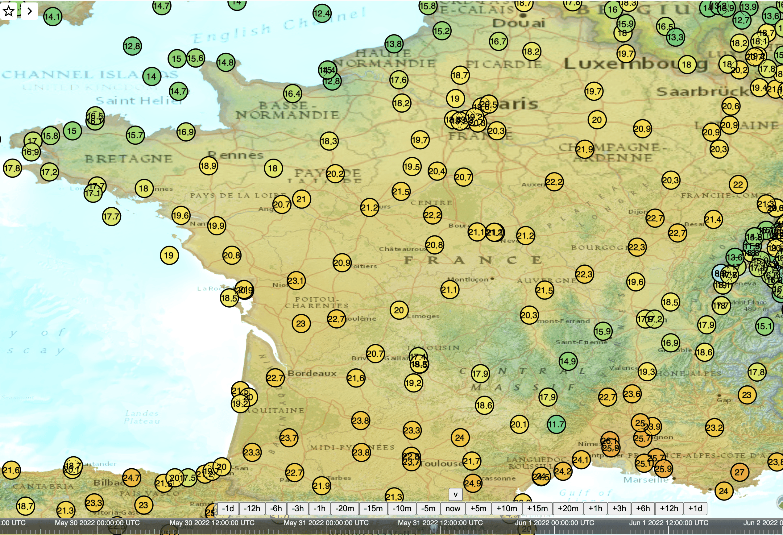 Wetterstationen in Frankreich
